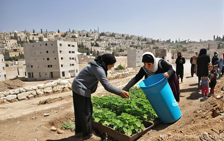 팔레스타인의 주요 사회운동 - **Prompt: Palestinian Women and Youth in Creative Resistance and Community Support**
    "An inspiri...