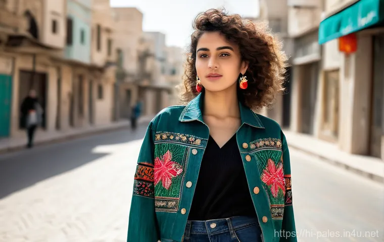 팔레스타인 여성의 전통 의복 - **Prompt:** "A heartwarming and educational scene inside a traditionally decorated Palestinian home....